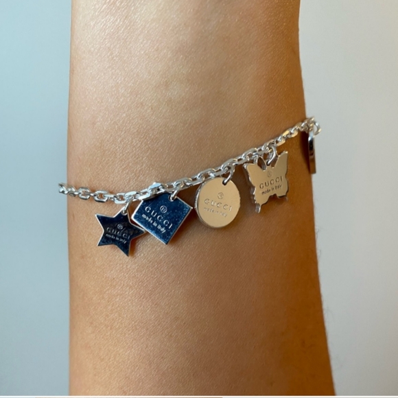 Gucci Sterling Silver Charm Bracelet - Picture 1 of 4